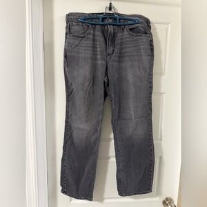Silver Gray Washed Jeans